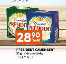 Terno Président camembert sýr nabídka