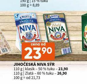 Terno Jihočeská niva sýr nabídka