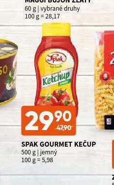 Terno Spak gourmet kečup nabídka