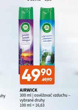 Terno Airwick osvěžovač vzduchu nabídka