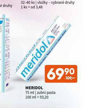 Terno Meridol zubní pasta nabídka