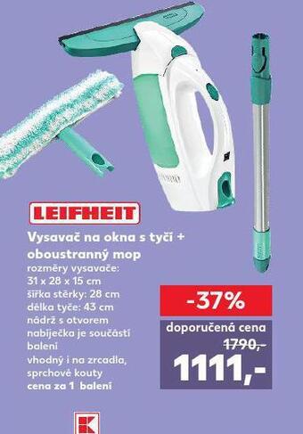 Kaufland Vysavač na okna s tyčí + oboustranný mop nabídka