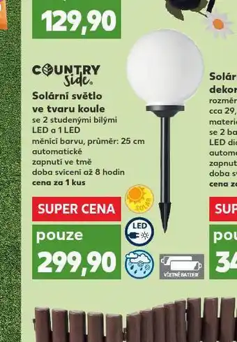 Kaufland Solární světlo ve tvaru koule nabídka