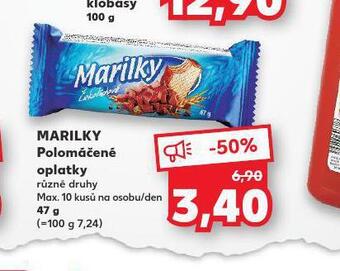 Kaufland Marilky polomáčené oplatky nabídka