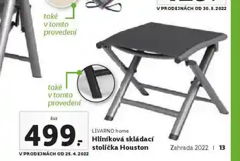 Lidl Hlinková skládací stolička houston nabídka