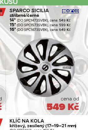 Auto Kelly Kryty kol sparco sicilia 14" nabídka