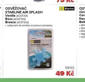 Auto Kelly Osvěžovač starline air splash nabídka