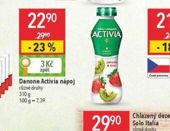 Globus Danone activia nápoj nabídka