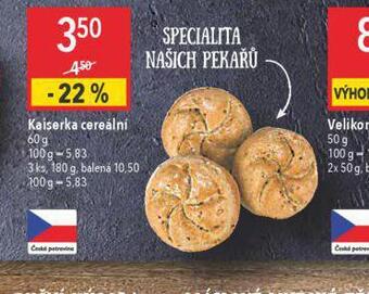 Globus Kaiserka cereální nabídka
