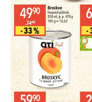 Globus Broskve loupané půlené nabídka