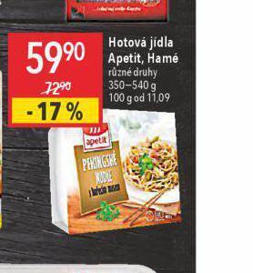 Globus Hotová jídla apetit, hamé nabídka