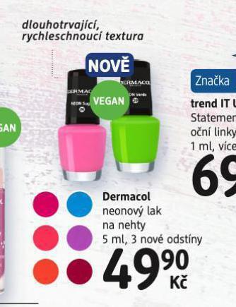 dm drogerie Dermacol lak na nehty nabídka