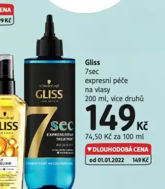 dm drogerie Gliss expresní péče o vlasy nabídka