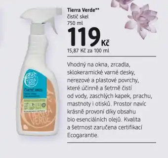 dm drogerie Tierra verde čistič skel nabídka