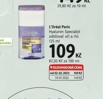 dm drogerie Loreal paris odličovač očí a rtů nabídka