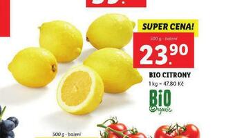 Lidl Bio citrony nabídka