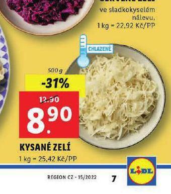 Lidl Kysané zelí nabídka