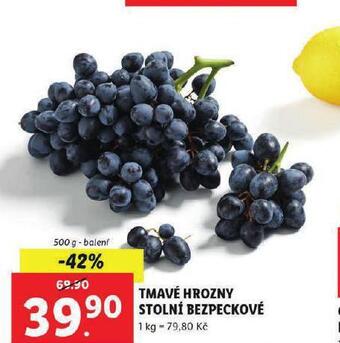 Lidl Tmavé hrozny stolní bezpeckové nabídka