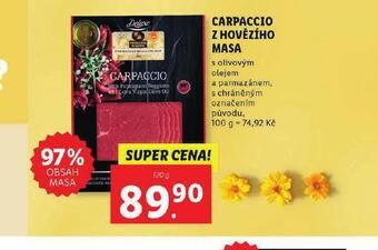 Lidl Carpaccio z hovězího masa nabídka