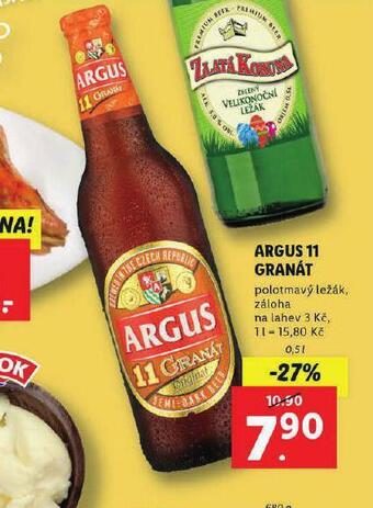 Lidl Pivo argus 11 granát nabídka