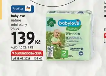 dm drogerie Babylove nature mini plenky nabídka
