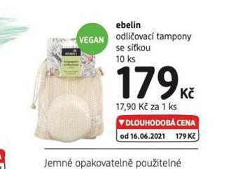dm drogerie Ebelin odličovací tampony nabídka