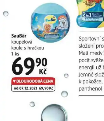 dm drogerie Saubär koupelová koule s hračkou nabídka