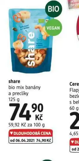 dm drogerie Shar bio mix banány a preclíky nabídka