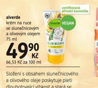 dm drogerie Alverde krém na ruce nabídka