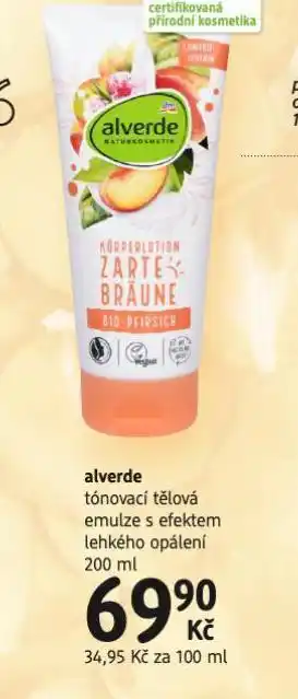 dm drogerie Alverde tónovací tělová emulze s efektem lehkého opalování nabídka