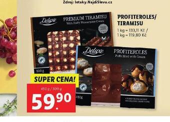 Lidl Profiteroles / tiramisu nabídka