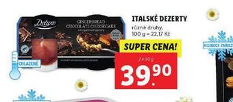 Lidl Italské dezerty nabídka