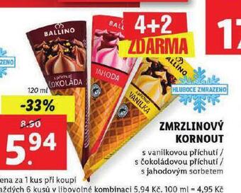 Lidl Zmrzlinový kornout nabídka