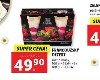 Lidl Francouzský dezert nabídka