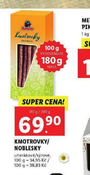 Lidl Kmotrovky nabídka