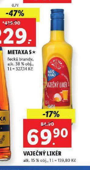 Lidl Vaječný likér nabídka