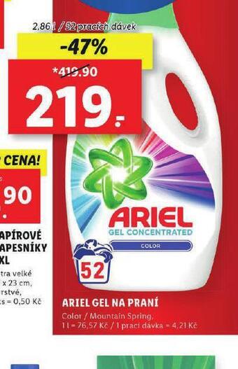 Lidl Ariel gel na praní nabídka