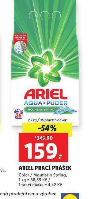 Lidl Ariel prací prášek nabídka