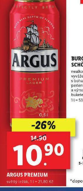 Lidl Pivo argus premium nabídka