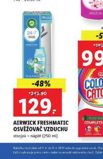 Lidl Airwick freshmatic osvěžovač vzduchu nabídka