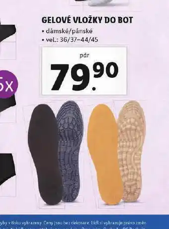 Lidl Gelové vložky do bot nabídka