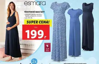 Lidl Těhotenské šaty maxi nabídka