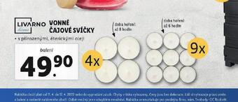 Lidl Vonné svíčky čajové nabídka