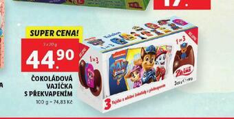 Lidl Čokoládová vajíčka s překvapením nabídka