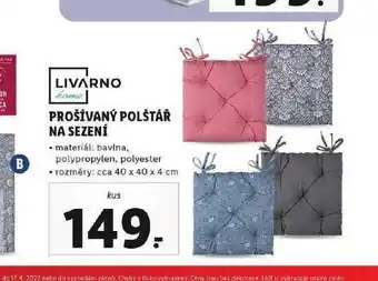 Prošívaný polštář na sezení