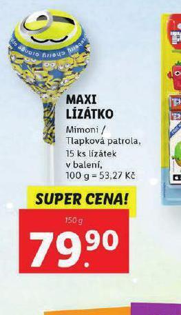 Lidl Maxi lízátko nabídka