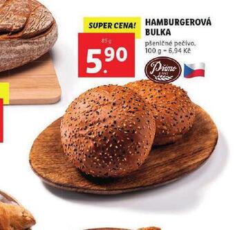 Lidl Hamburgerová bulka nabídka