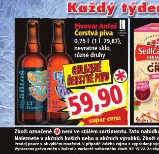 Norma Pivovar antoš čerstvá piva nabídka