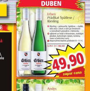 Norma Erben víno nabídka