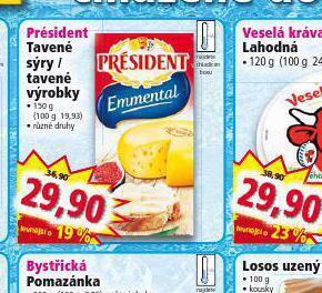 Norma Président tavený sýr nabídka